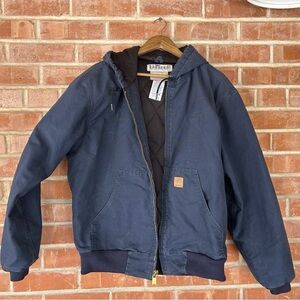 Large Carhartt Dark Navy Blue Workwear Jacket